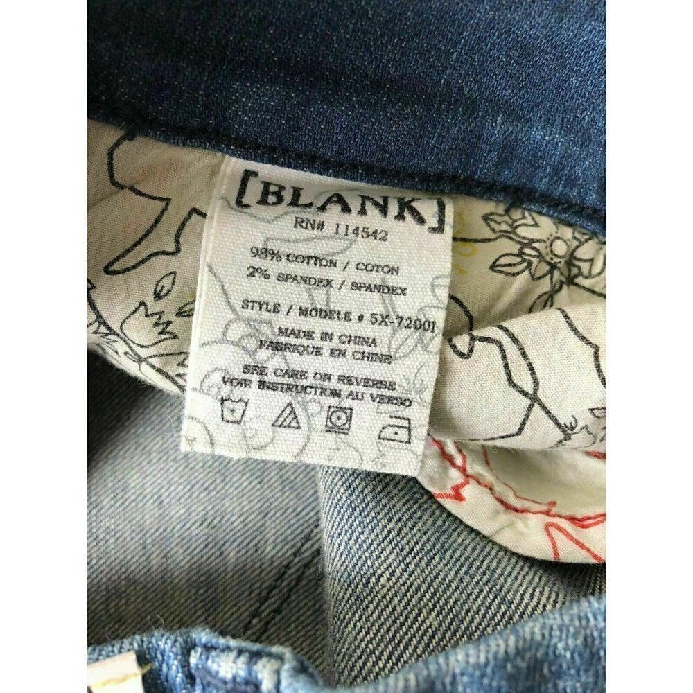 Blank NYC Women's Blue Denim Distressed Studded Skinny Jeans Size 26 NWOT - Picture 4 of 10